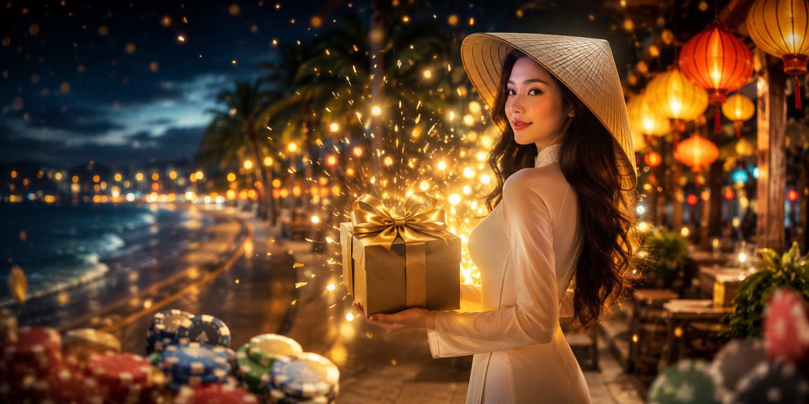 Người dùng cá cược thể thao tại Hội An với hình ảnh nón lá truyền thống đặc trưng Việt Nam